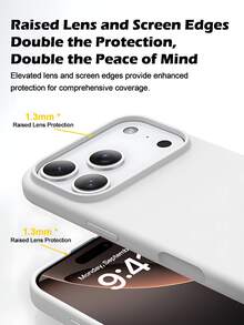 新款奢华TPU硅胶手机壳，兼容 17 Pro Max、17、16 Pro Max、15、14、13、12 Pro系列，防震时尚软壳手机保护配件 - 白色 - 查看 5