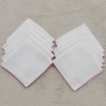 Baby Essentials – 32x32cm Double Diaper Kit 10 Units 100% Cotton With Delicate Piquet - 粉紅色和玫瑰色 - 查看 1