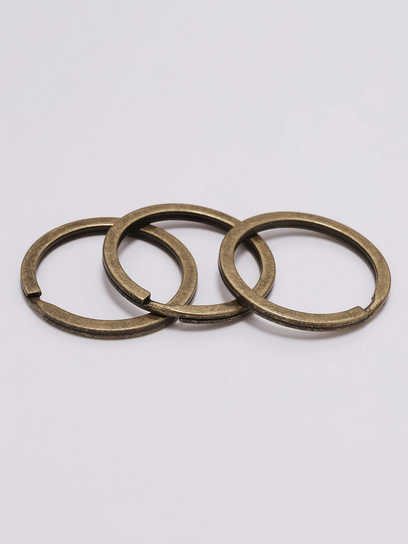 10Pcs Polished Silver Keyring Stainless Steel Hole Flat Key Ring Key Chain Rhodium Plated Round Split Keychain DIY Wholesale