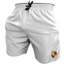 Men's Tactel Printed T-Shirt And Shorts Kit Launch - 棕色 - 白色 / 保時捷 - 查看 2