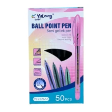 Pack de 50 Plumas Esenciales para Escritura Suave y Fluida – Gran surtido ideal para oficina, escuela o uso diario, con tinta duradera, trazo uniforme y diseño cómodo que garantiza precisión y comodidad en cada palabra. - Multicolor - Ver 1