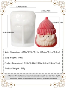 Moule en silicone en forme de pomme de Noël pour personnes âgées, fabriqué en matériau silicone, à utiliser