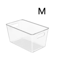 1 pezzo Vtopmart Contenitori di stoccaggio impilabili trasparenti con coperchi - Grandi, organizer in plastica con maniglie per cucina, dispensa, bagno e altro - Salvaspazio, facili da pulire, organizzatori e contenitori per la cucina