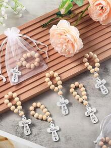 Personalised Custom Wooden Cross With Texts. Happy Easter, Christening, Baptism, First/Funeral, Birthday Party, Wedding Decoration, Keepsake Gift, Christmas, Waterproof, Anti-Mold, Stylish, Adorable, High-Quality Custom, Personalized, Unique Ideal Gifts For Her Boyfriend, Girlfriend, Dad, Mom, Family, Friends, For Anniversaries, For Birthdays, Office, Home, Mother's Day, Graduation