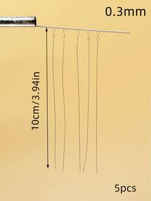 5pcs/Set Beading Needles, Jewelry Making DIY Bracelet Tools, Seed Bead Needles, Spiral Anti-Slip Beading Needles