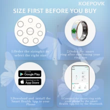 Smart Ring With A Crystal Charging Case - Fitness And Sleep Tracker, Step Count, Distance Measurement, Calorie Tracking, Multiple Exercise Modes, Magnetic Charging - Stylish Blue Butterfly Pattern Design, IP68 Waterproof, Perfect For Men And Women, Perfect For Holiday Gifts - 藍色 - 查看 7