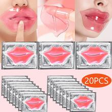 20PCS Collagen Lip Masks, Crystal Lip Patches. Moisturize, Anti-Wrinkle, Anti-Aging, Firm, And Nourish Lips. Pink Lip Patches & Moisturizing Lip Patches, Perfect For Hydration, Preventing Chapping & Anti-Aging, Making Lips Plump. Pink. - Hồng - Xem 10