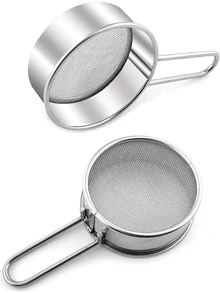 Stainless Steel Vibrating Sifter For Powdered Sugar, Cocoa Powder, Matcha Powder, Flour, Tea Leaves, Multi-Purpose Baking Mesh Strainer - Silver - View 3