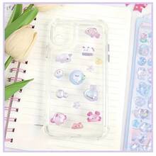 1pc Cute Candy Rabbit 3D Resin Sticker - Matte Rectangular Design, Featuring Heart, Star And Flower Patterns, Suitable For DIY Diaries, Scrapbook Decoration, Stationery Beautification, Rabbit Accessories, Diary Decoration, Essential Scrapbook Items, Fun ICONS, Fantasy Shapes, High-Quality Adhesive Pieces