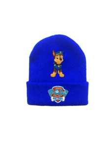 PAW Patro Unisex Hand-Knitted Cute Puppy Knitted Hat, Chase Rubble Zuma Skye Rubble Tracker Rex Knitted Hat, Christmas Gift, Birthday Gift