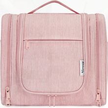Women Travel Toiletries Bag With Dry Wet Separation For Bathroom Shower, Makeup & Cosmetic Storage (Pink)