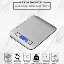 AOYI 5kg/11lb Digital Kitchen Scale, 0.1g High Precision, Grams And Ounces, For Cooking, Baking, Meal Prep, Batteries Not Included - Multicolor - View 3