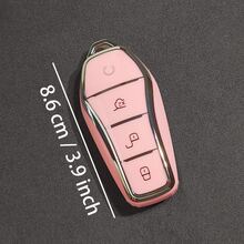 1 Pc TPU Car Key Remote Control Protective Case Shell, Fit For BYD Song/Plus ATTO 3 Dolphin Tang Dmi EV Qin Yuan Pro E9 Keyless Auto Accessories - Multicolor - View 9