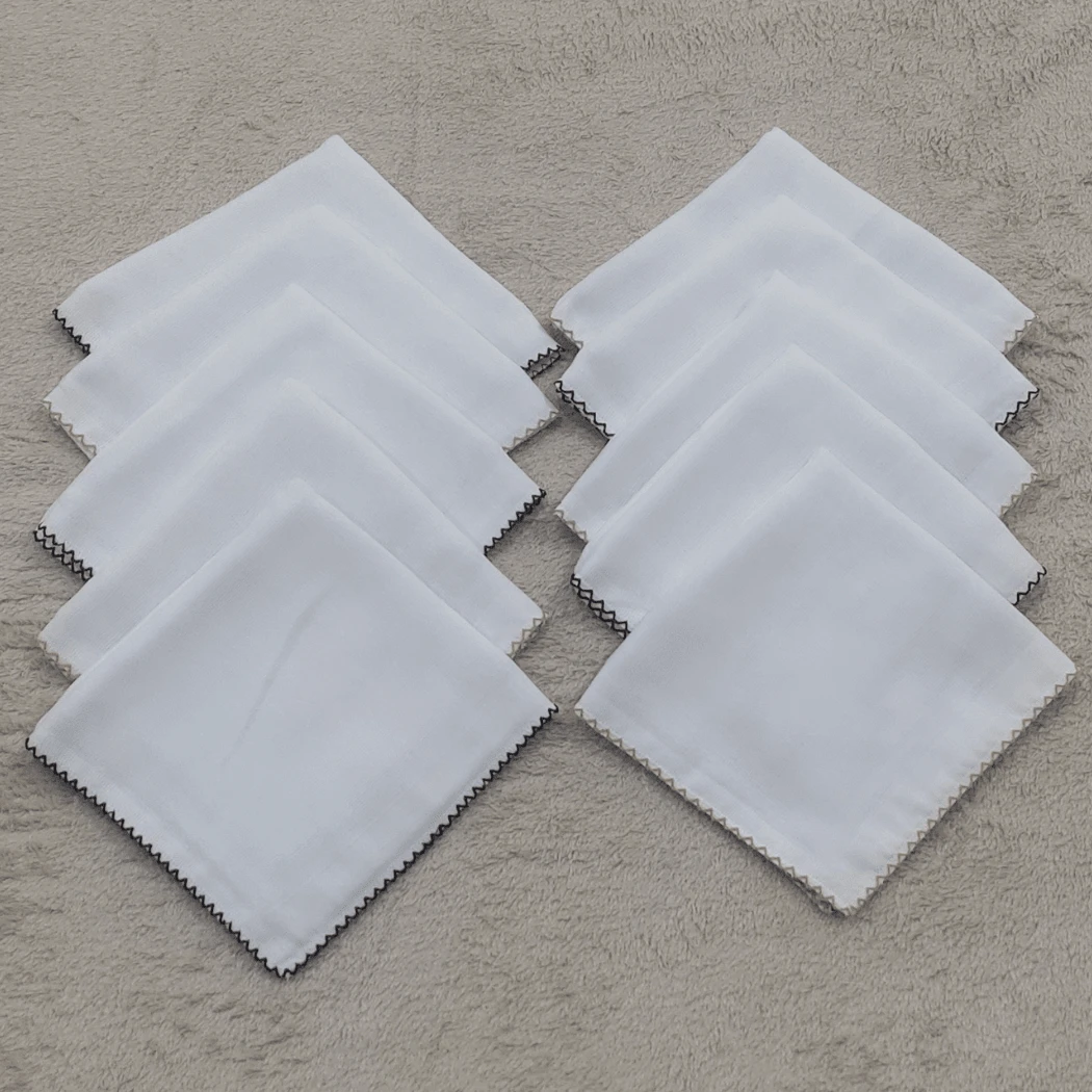 Baby Essentials – 32x32cm Double Diaper Kit 10 Units 100% Cotton With Delicate Piquet - 米色和棕色 - 查看 1