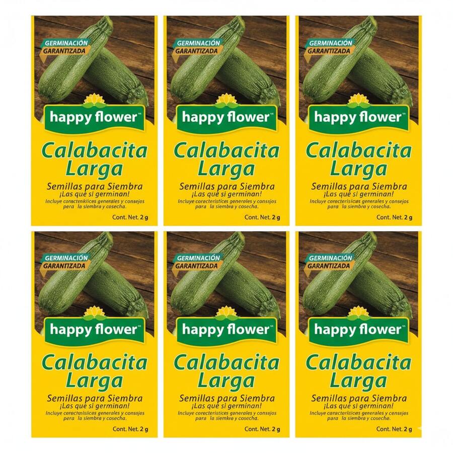 Semillas de Calabacita Larga Happy Flower – Germinación Garantizada (2 g) - Amarillo - Ver 1