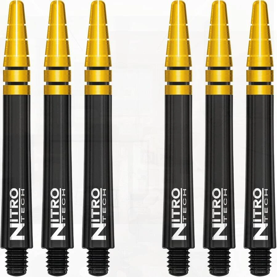 Nitrotech Intermediate Dart Stems For 2 Sets Per Pack (6 Stems Total) - High-Quality Dart Accessories - ‎Black - View 1