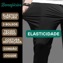 Calça Masculina Tactel Jogger Com Elastano Treino Dia a Dia - Azul - Visão 4
