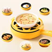 RAF Cuiseur vapeur électrique, poêle, autocuiseur électrique multifonction, taille mini adapté pour le petit-déjeuner/dîner pour 1 à 3 personnes, cuiseur à œufs, appareil électroménager de cuisine, poêle, cuiseur vapeur, panier vapeur, cadeau de fête familiale d'Halloween et de Thanksgiving