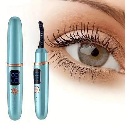 Portable Heated Electric Eyelash Curler, Compact And Easy To Carry, USB Charging, Three Temperature Adjustable Settings, Home Eyelash Care | Fashionable Beauty Accessories | Smooth Ergonomic Design, Electric Eyelash Curler, Suitable For Gifting To Mothers, Friends, Couples, Preferred Gift