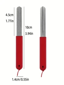 1pc Diamond Double-Sided 3-Slot Sharpener For Fishing Hooks, Comes With Random Color Rope, Hook Sharpener Suitable For Hunting And Fishing, Stone, Anchor Hook, Tip File