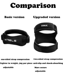 WRELS WRSLS 一体式可调节膝盖支撑髌骨保护带透气孔适用于篮球跑步举重健身房配件膝盖支撑 - 彩色 - 查看 4