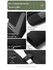 Unisex Winter Outdoor Radfahren Sport Handschuhe, thermisch gefüttert und verstärkt für Skifahren & Wandern