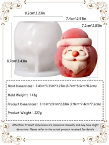 Moule en silicone en forme de pomme de Noël pour personnes âgées, fabriqué en matériau silicone, à utiliser