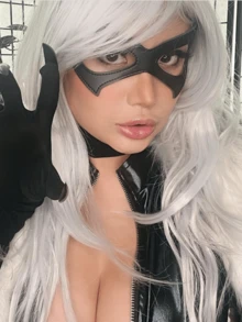 1pc Women's Sexy Mask Eyeshade, Role Play, PU Leather, Adjustable Mask, Masquerade Ball, Party, Carnival, Costume Prop - Black - View 4