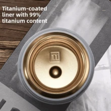 1pc New Portable Titanium Double-Wall Insulated Water Bottle, Unisex, Suitable For Outdoor Activities, Home, Office And Travel, Perfect As A Gift - Multicolor - View 8