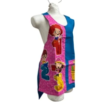 Apron For Teachers And Educators: Exclusive Designs - Blue Pink - View 2