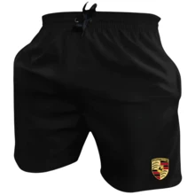 Men's Tactel Printed T-Shirt And Shorts Kit Launch - 黑色 - 黑色 / 保時捷 - 查看 3