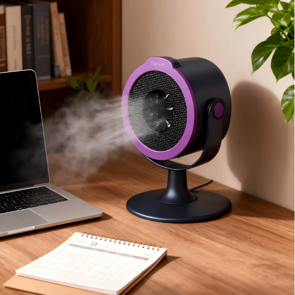 Miniaturowy grzejnik biurkowy, elektryczny grzejnik o dużej mocy do akademika/domu, szybkie nagrzewanie, termostat, automatyczne wyłączanie zapobiegające przewróceniu, odpowiedni do sypialni, biura, małych pomieszczeń zimą