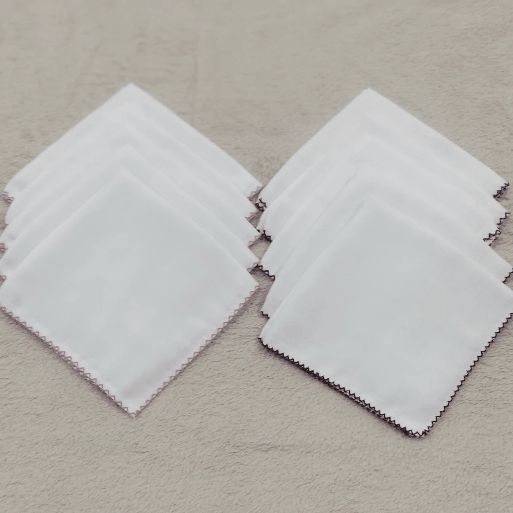 Baby Essentials – 32x32cm Double Diaper Kit 10 Units 100% Cotton With Delicate Piquet - 桃紅葡萄酒和馬沙拉酒 - 查看 1