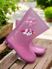 Children's Youth Galochinha Rain Boot - 藕粉色 - 查看 1