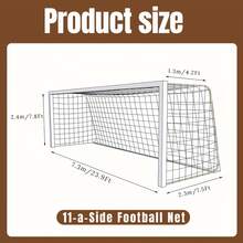 1pc Football Goal Net, Standard Size, PE Material, Suitable For Football Match Training, Yard Practice, Football Training Auxiliary Tool, Easy To Install And Durable Football Goal Replacement Net (Goal Posts Not Included)