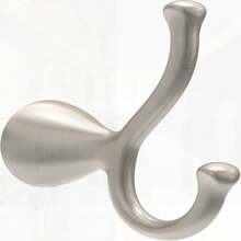 Delta ARV35-DN Towel Hook For Bath, Brushed Nickel, Double Towel Use