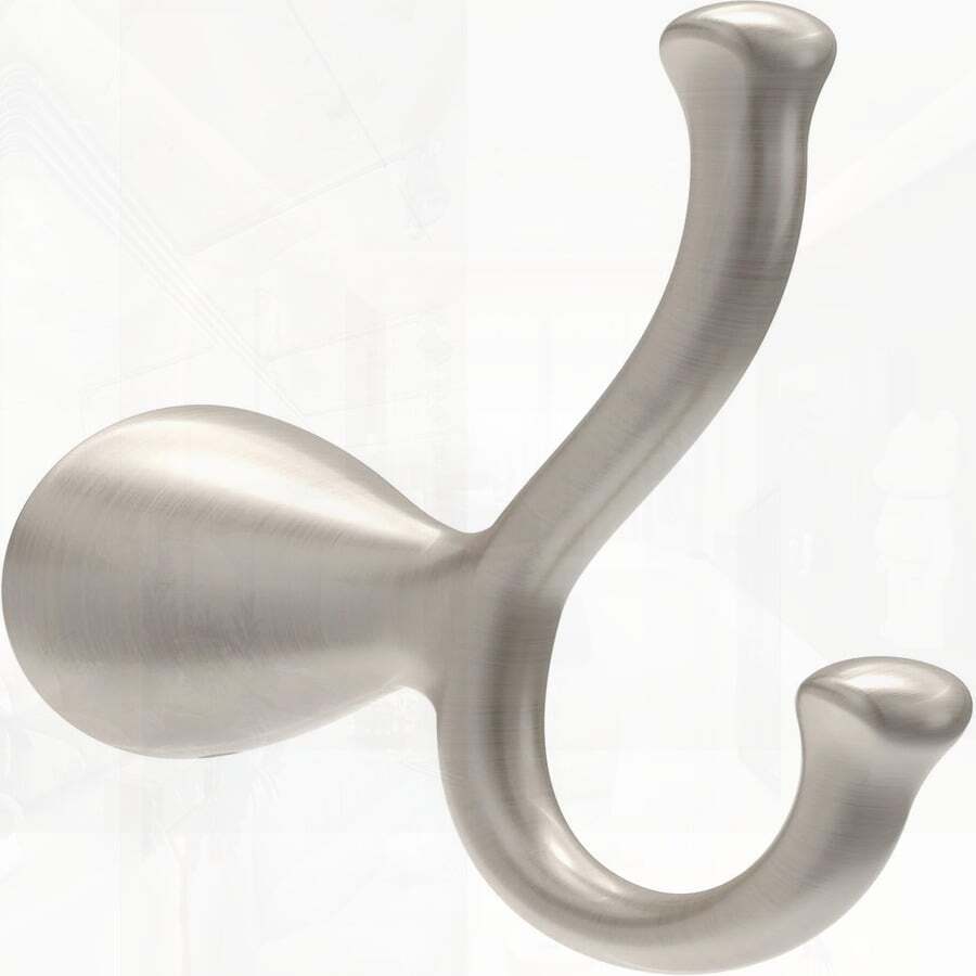 Delta ARV35-DN Towel Hook For Bath, Brushed Nickel, Double Towel Use