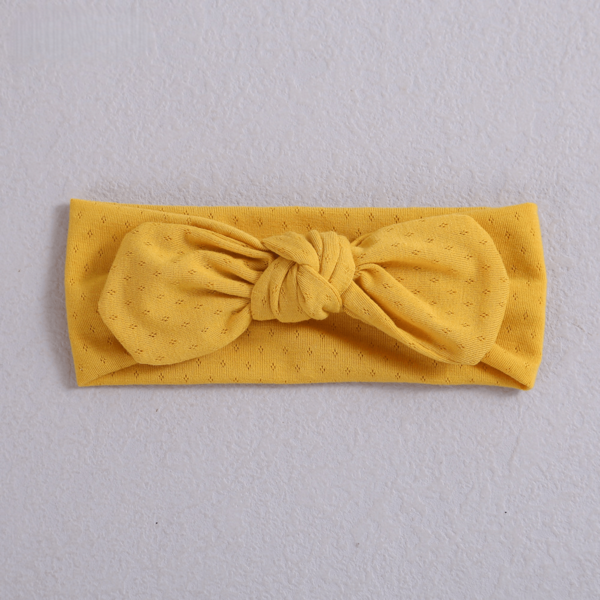 New Arrival European & American Solid Color Hollow Breathable Bow Headband, Soft Comfortable Elastic Hair Hoop, Hair Band,