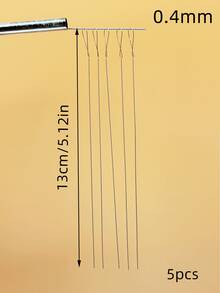 5pcs/Set Beading Needles, Jewelry Making DIY Bracelet Tools, Seed Bead Needles, Spiral Anti-Slip Beading Needles