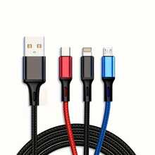 BinBoom Multi Charging Cable, Multi USB Charger Cable 3 In 1 Charging Cable Universal USB Charging Cord With Type-C, Micro USB, IP Port For Most Cell Phones & Pads Compatible With IPhone, Android, Camera, MP3 Universal Adapter Polyamide - Multicolor - View 15