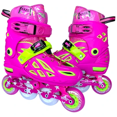 Patines Freeskate Ajustables patines freeskate ajustables talla adaptable ruedas PU freno trasero correa aseguramiento cierre rapido chasis resistente ideal para niños y adolescentes uso recreativo deportivo entrenamiento calzado deportivo de ruedas buena amortiguacion y soporte para aprendizaje y paseo