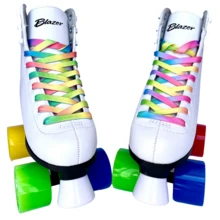 Patines Rollle 4 Ruedas Blanco Multicolores - Blanco - Ver 1