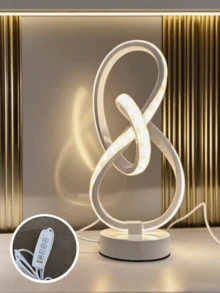 8-Shaped LED Desk Lamp, Creative Design, Suitable For Home, Bedroom, Office, Study, 3 Color Lighting Decoration Atmosphere - Multicolor - View 8