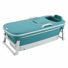 200L Portable Folding Ofuro Bathtub For Adults - Blue - View 6