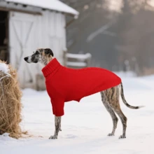BJAYPET 1pc Dog Sweater, Soft & Comfortable, Essential For Dog's Autumn/Winter Outings, Red Color Meets Dog's Fashion Needs, Available In Multiple Sizes Suitable For Small, Medium, And Large Breed Dogs - Red - View 8