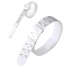 珠宝测量工具，带镜子的腕环尺寸器套装，美国尺寸 0-17，适用于男士和女士戒指和手镯测量