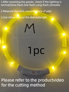 PETSIN 1 件 USB 可充电 LED 发光狗项圈，具有 3 种照明模式，明亮的灯光确保夜间安全，可调节照明项圈，确保宠物安全，适用于小型到大型犬和猫，适合猫妈妈、狗妈妈、猫爱好者