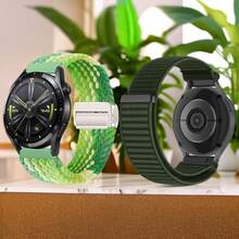 2 piezas Correa magnética universal de 18mm, 20mm, 22mm + Correa con cierre de gancho y bucle compatible con Samsung Galaxy Watch 7 6 5 4 /Garmin Venu Venu2 Venu3 Venu3S, Brazaletes de repuesto de nailon trenzado de liberación rápida compatibles con Garmin Vivoactive5 4/Vivoactive 4s/Forerunner245 645 255 265 255S 265S/Hua Wei Watch GT5 GT4 GT3 GT2 GT/Watch 4/4pro/Amazfit BIP6 BIP5 GTR4 GTR3 GTS4 GTS3/GTR Mini/Pop Pro/Xiao Mi Watch S4 S3 S2 Accesorios de reloj inteligente