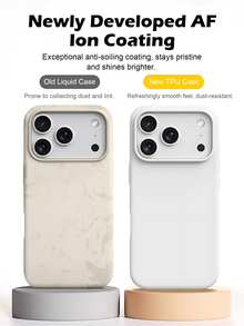 新款奢华TPU硅胶手机壳，兼容 17 Pro Max、17、16 Pro Max、15、14、13、12 Pro系列，防震时尚软壳手机保护配件 - 白色 - 查看 3