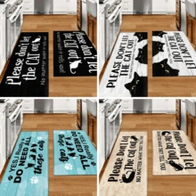 1pc Cute Cat Pattern Printed Rug, Faux Wool Mat - Highly Absorbent, Easy To Clean, Suitable For Home Decor, Farmhouse, Entryway, Indoor, Room, Kitchen, Dining Room, Small Office/Home Office, Sink, Laundry Room, Doormat, Kitchen Mat, Non-Slip Mat